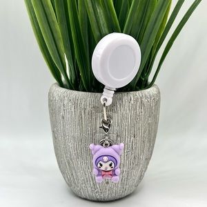 Kuromi Badge Reel Charm